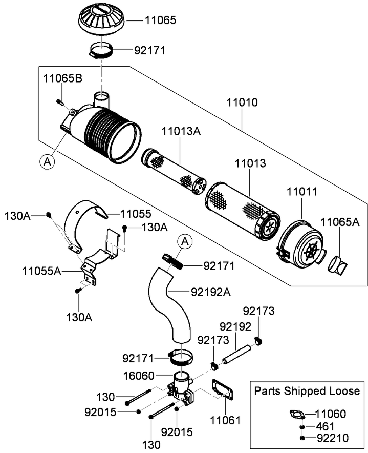 Air Filter and Muffler Assembly