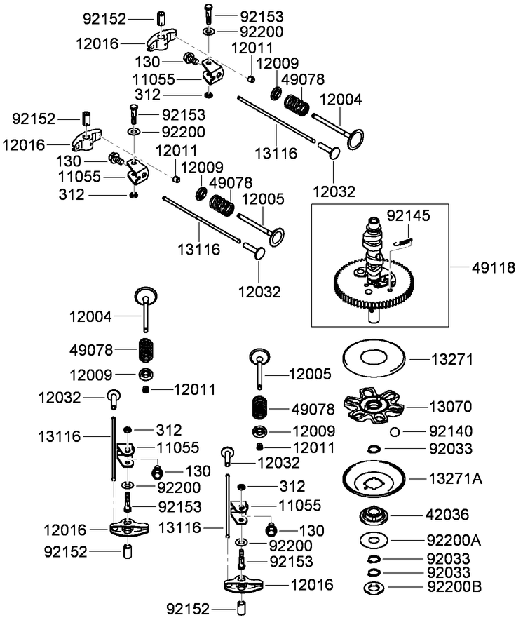 Valve and Camshaft Assembly