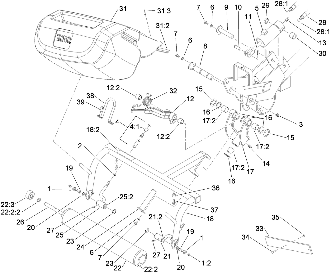 Right Hand Pull Frame Assembly