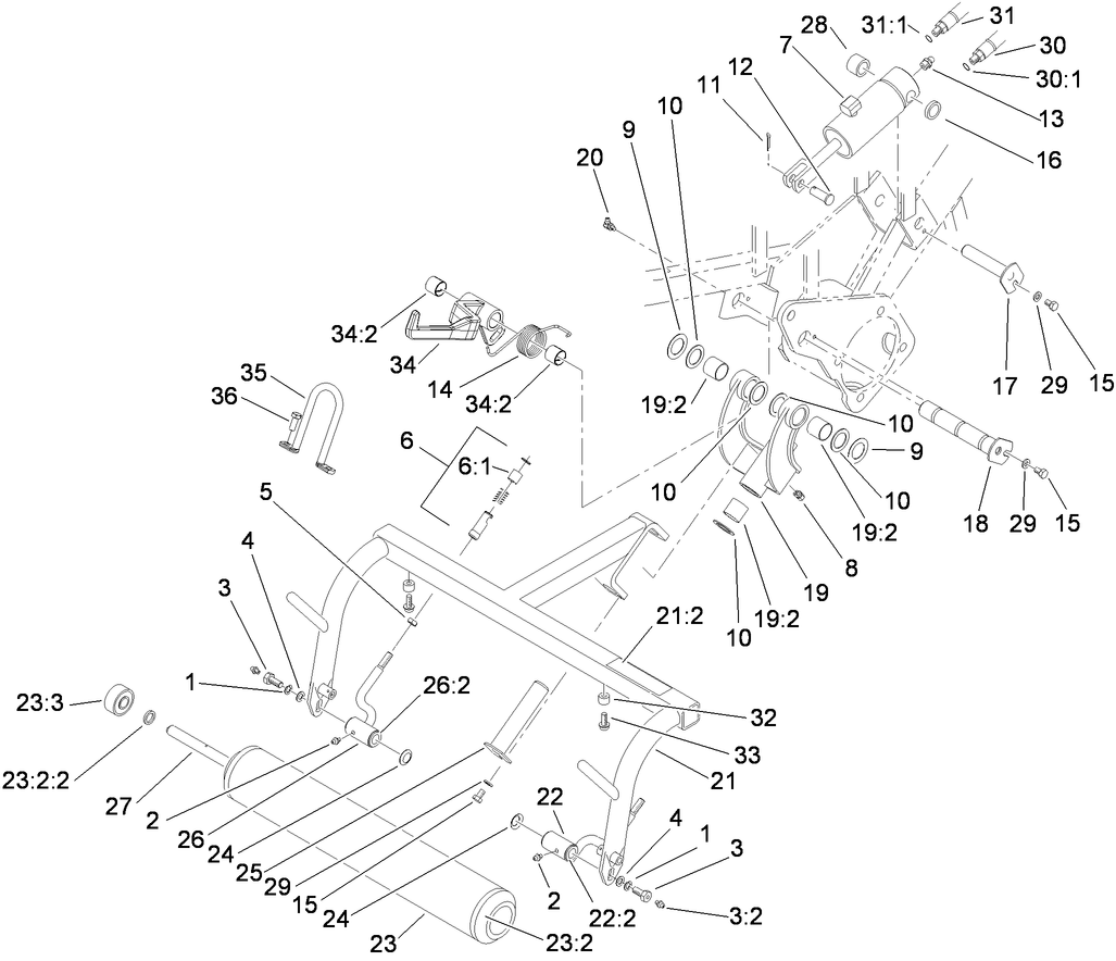 Left Hand Pull Frame Assembly