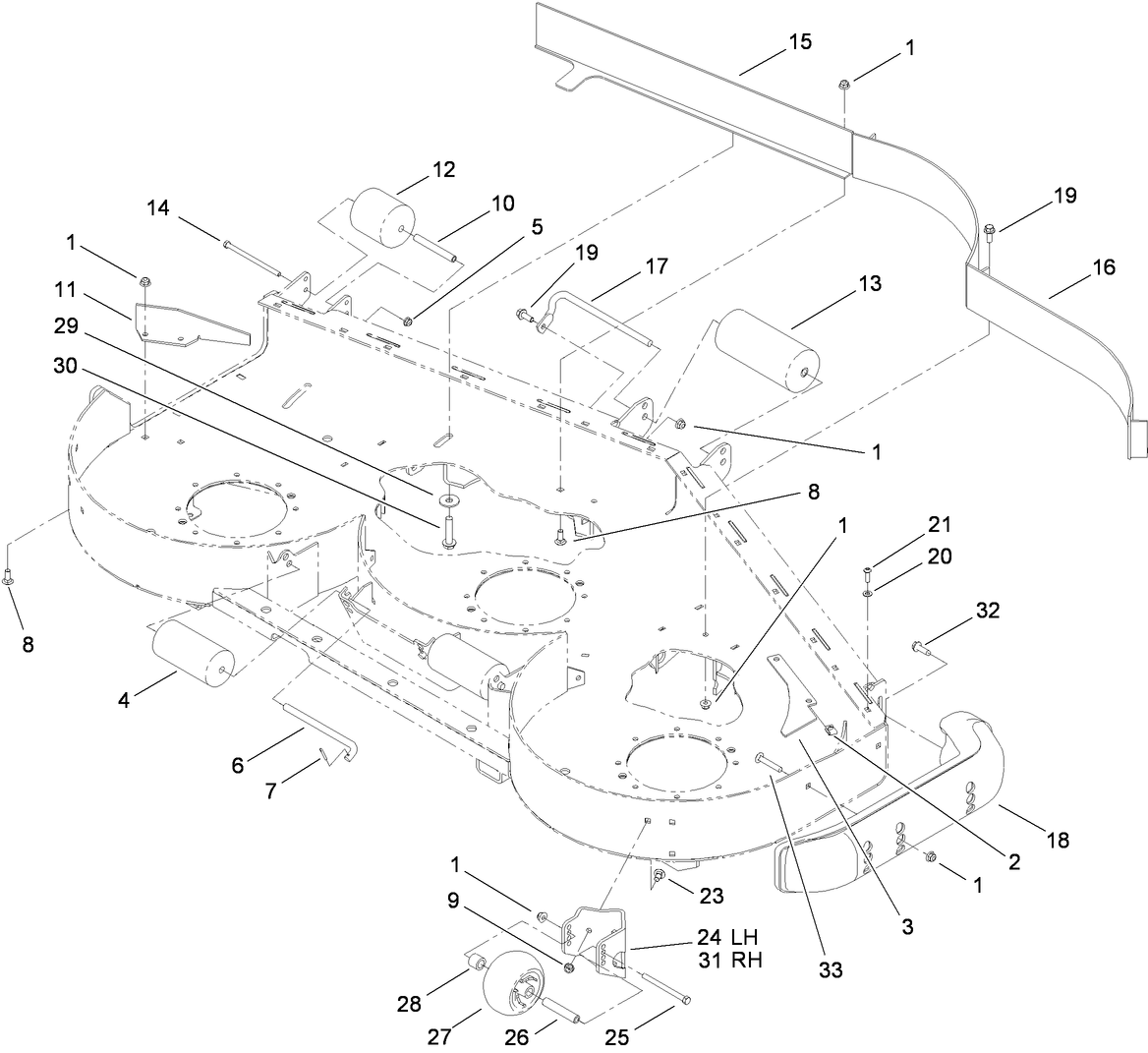 Roller and Baffle Assembly