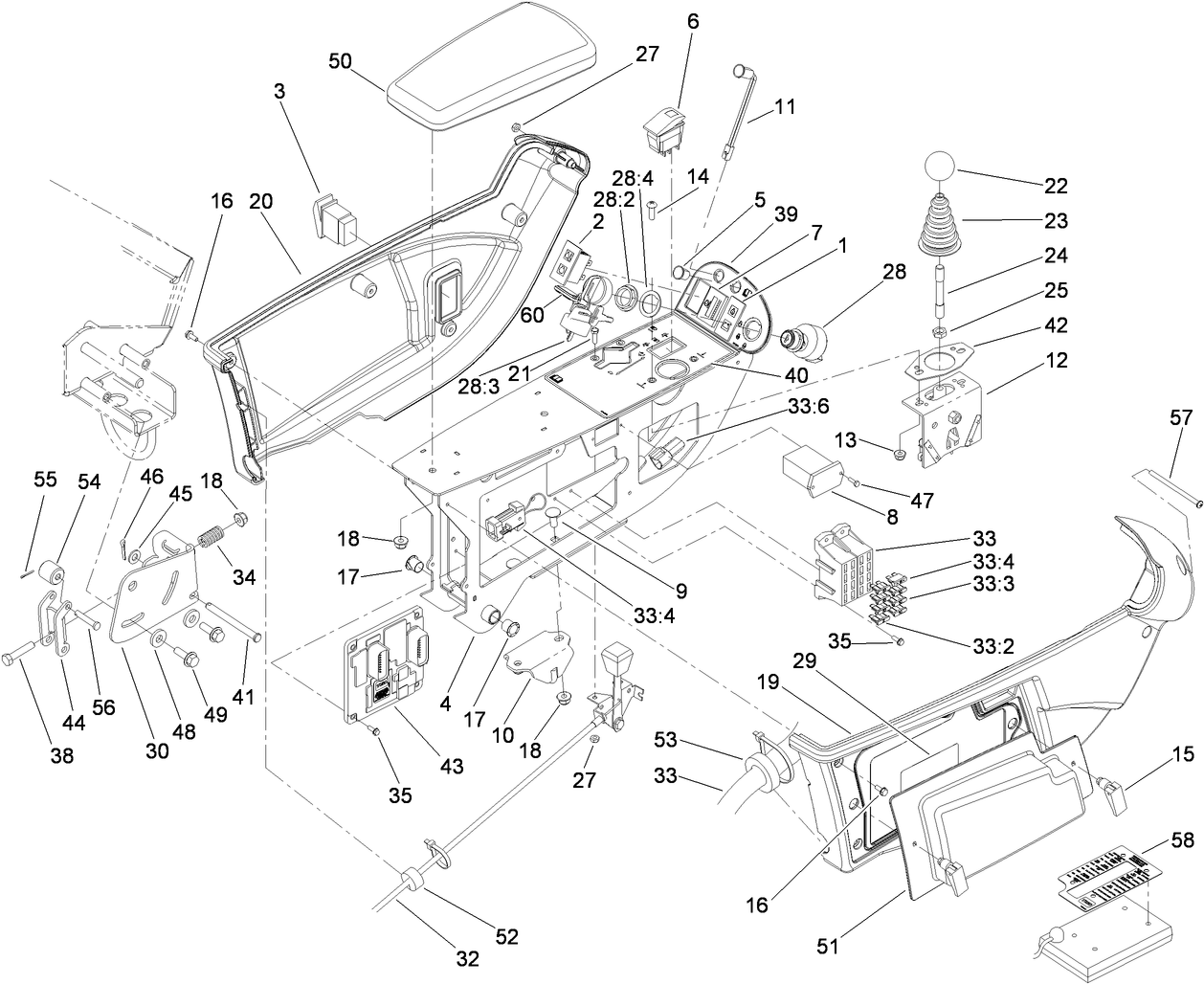 Console and Control Arm Assembly