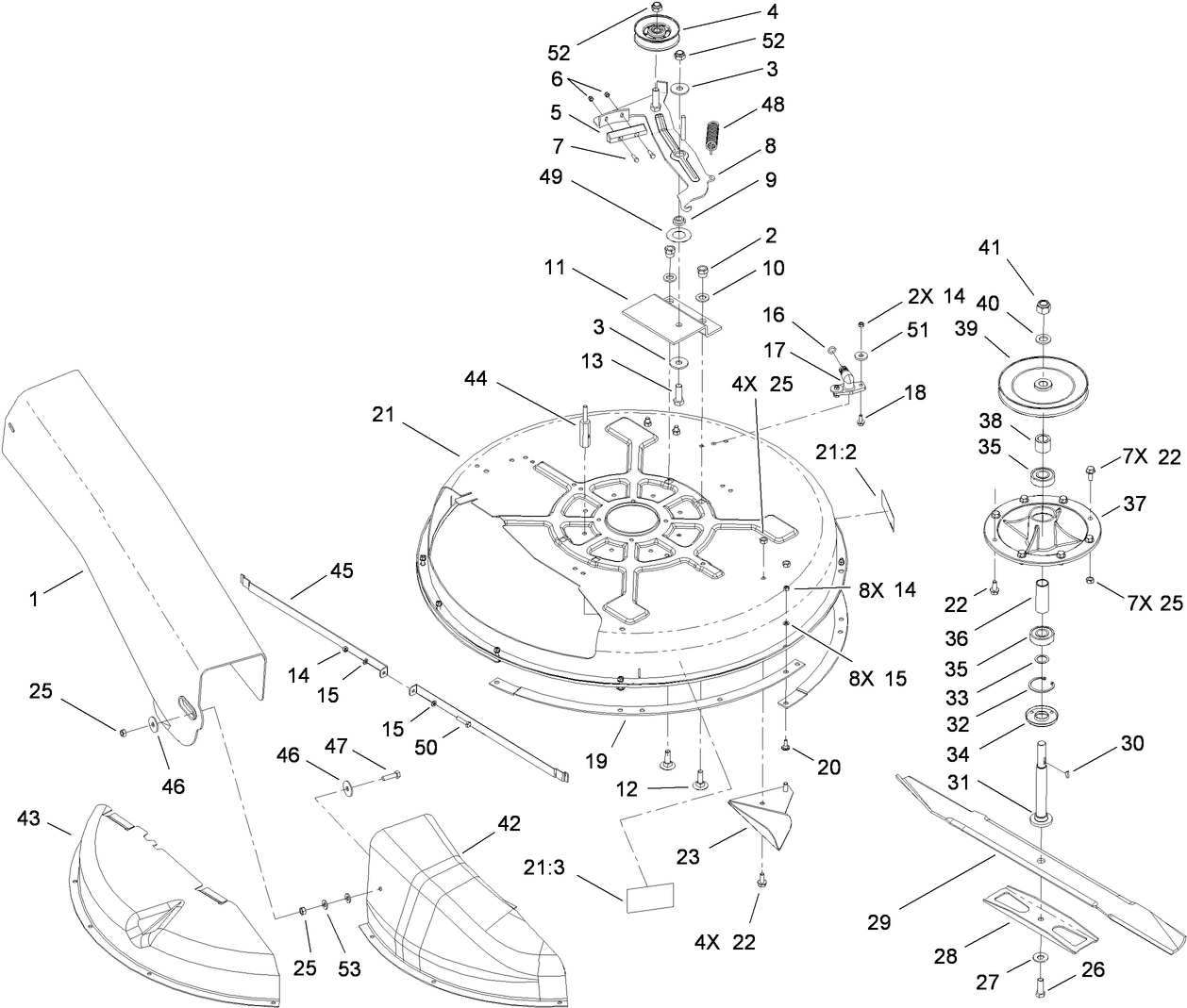 Deck and Spindle Assembly