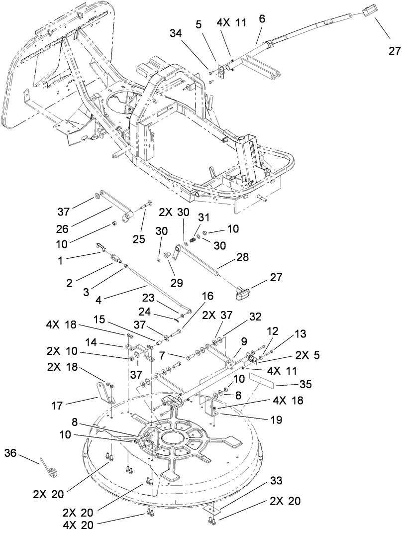 Deck Suspension Assembly