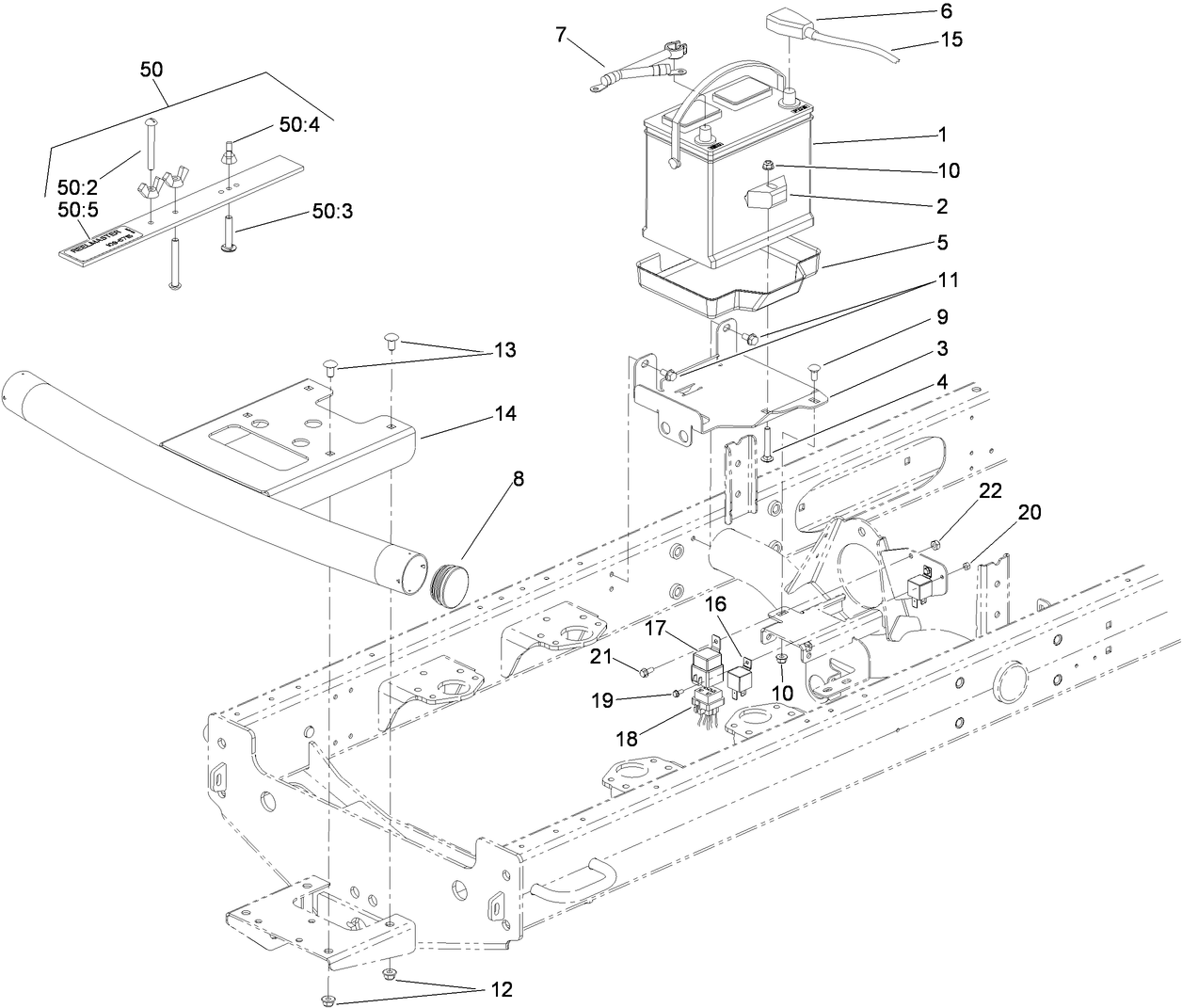 Battery and Bumper Assembly