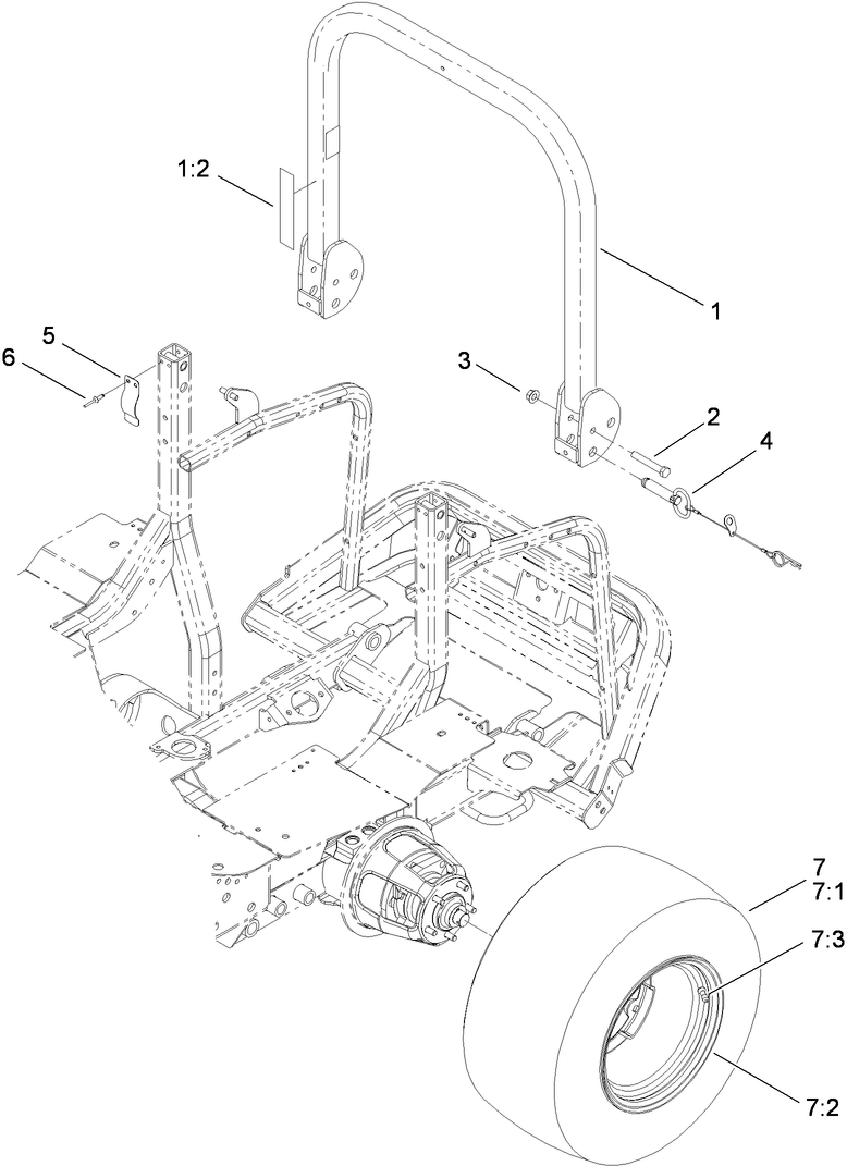 Roll-Over and Protection System and Rear Wheel Assembly