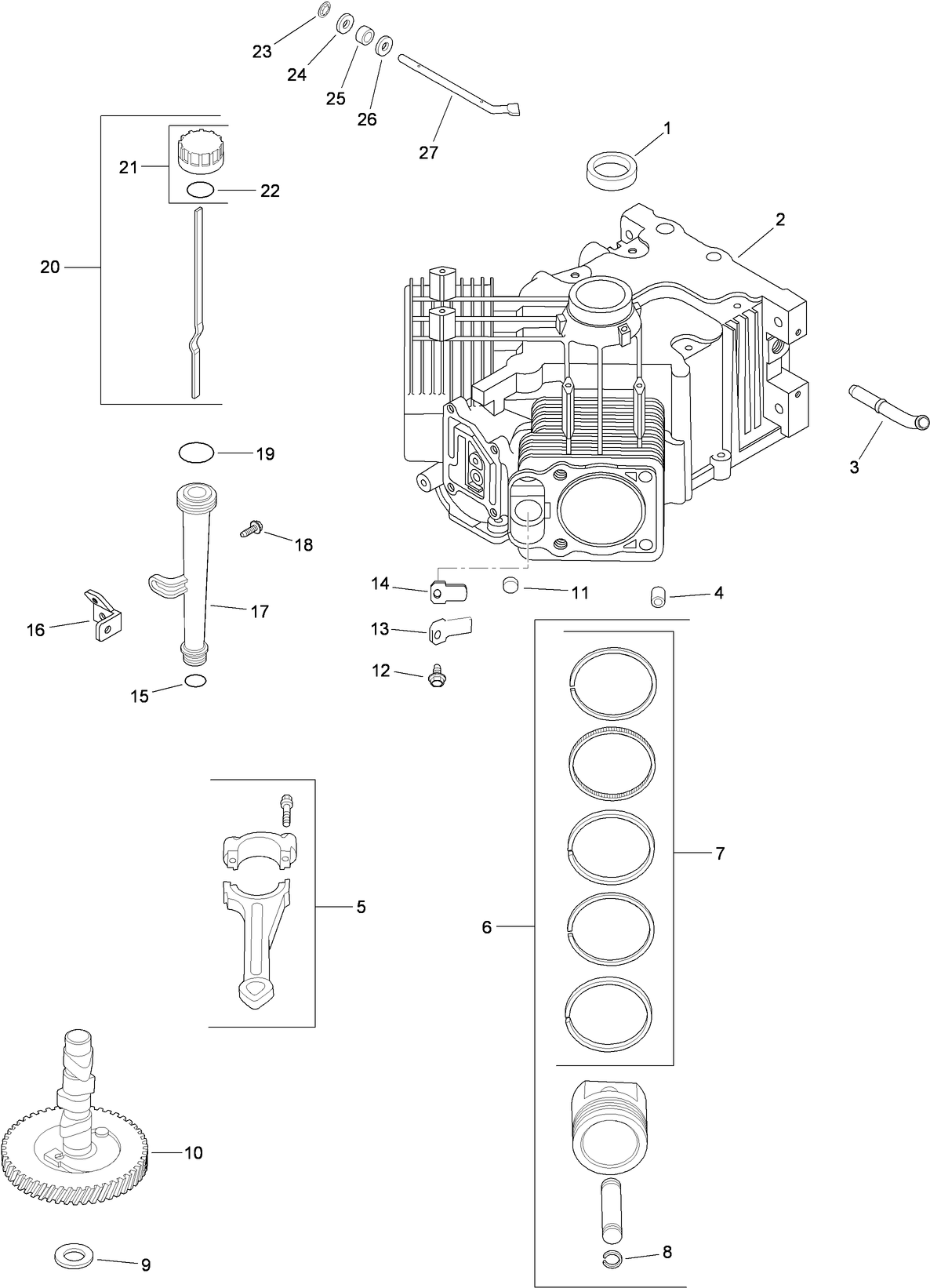 Crankcase Assembly  Kohler CV680-3020
