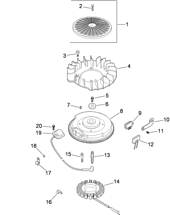 Ignition and Electrical Assembly  Kohler CV680-3020