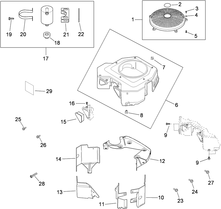 Blower Housing Assembly  Kohler CV680-3020