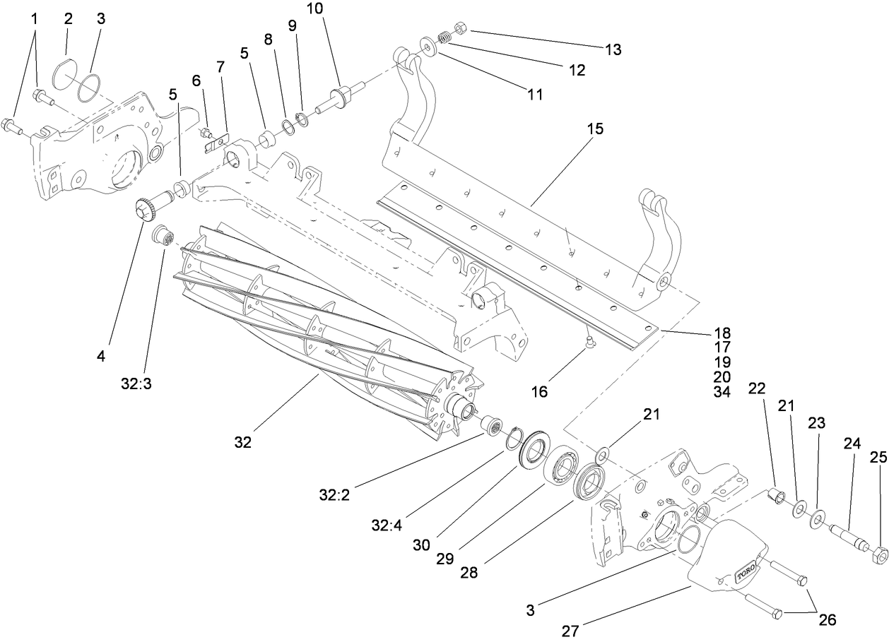 Reel and Bedbar Assembly