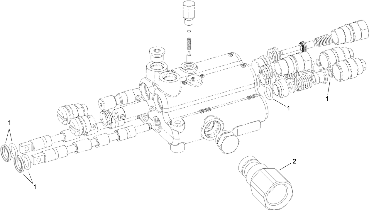 2-Spool Hydraulic Valve Assembly No. 110-3588