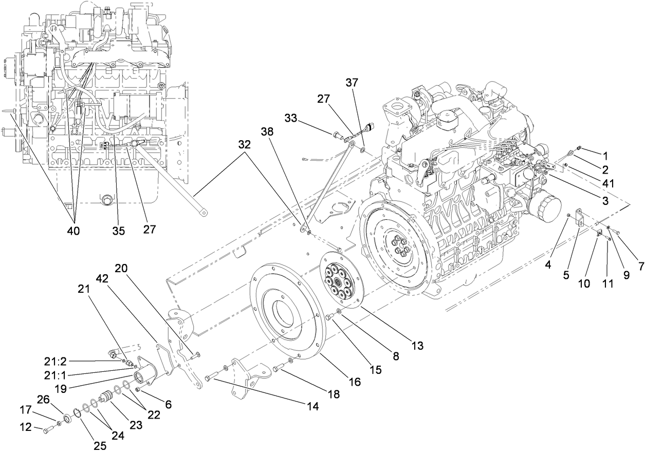 Flywheel and Throttle Assembly