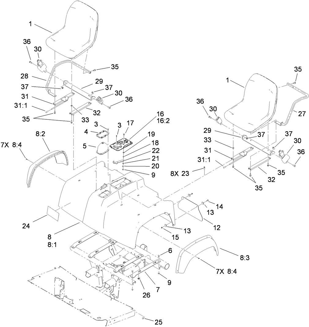 Shroud and Seat Assembly