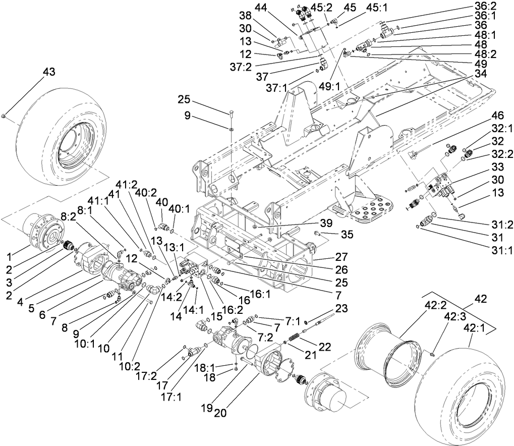 Planetary, Brake and Wheel Assembly