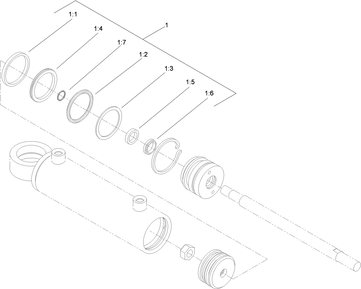 Hydraulic Cylinder Assembly No. 110-9035