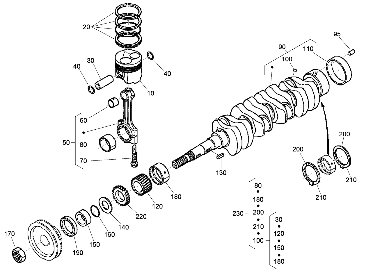 Piston and Crankshaft Assembly