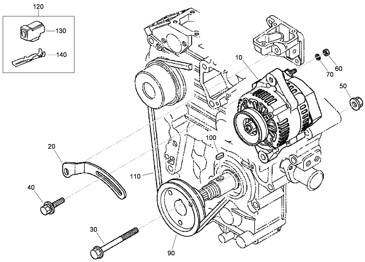 Alternator and Pulley Assembly