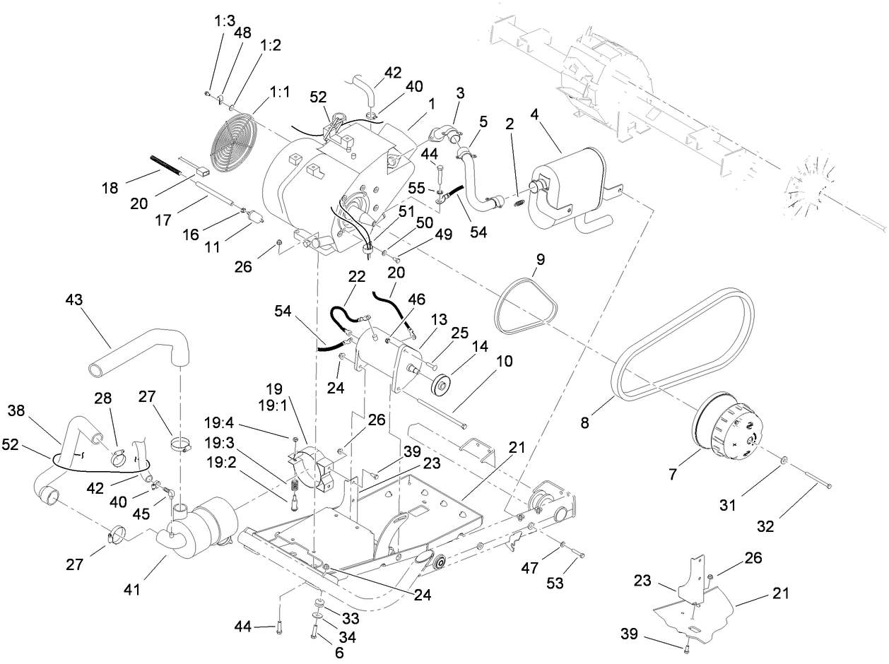 Engine and Clutch Assembly