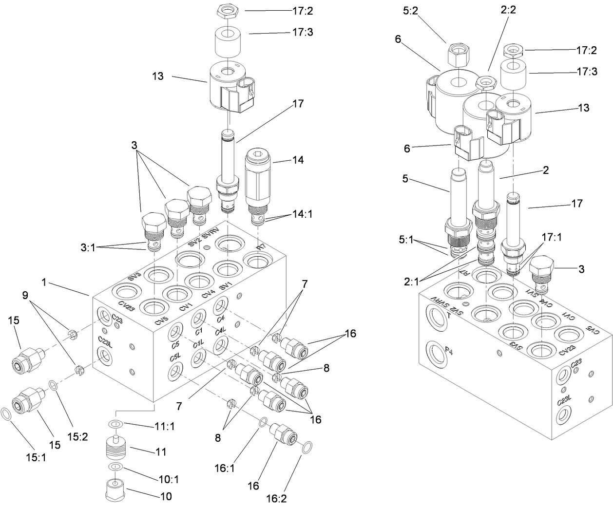 Hydraulic Manifold Block Assembly No. 105-7577
