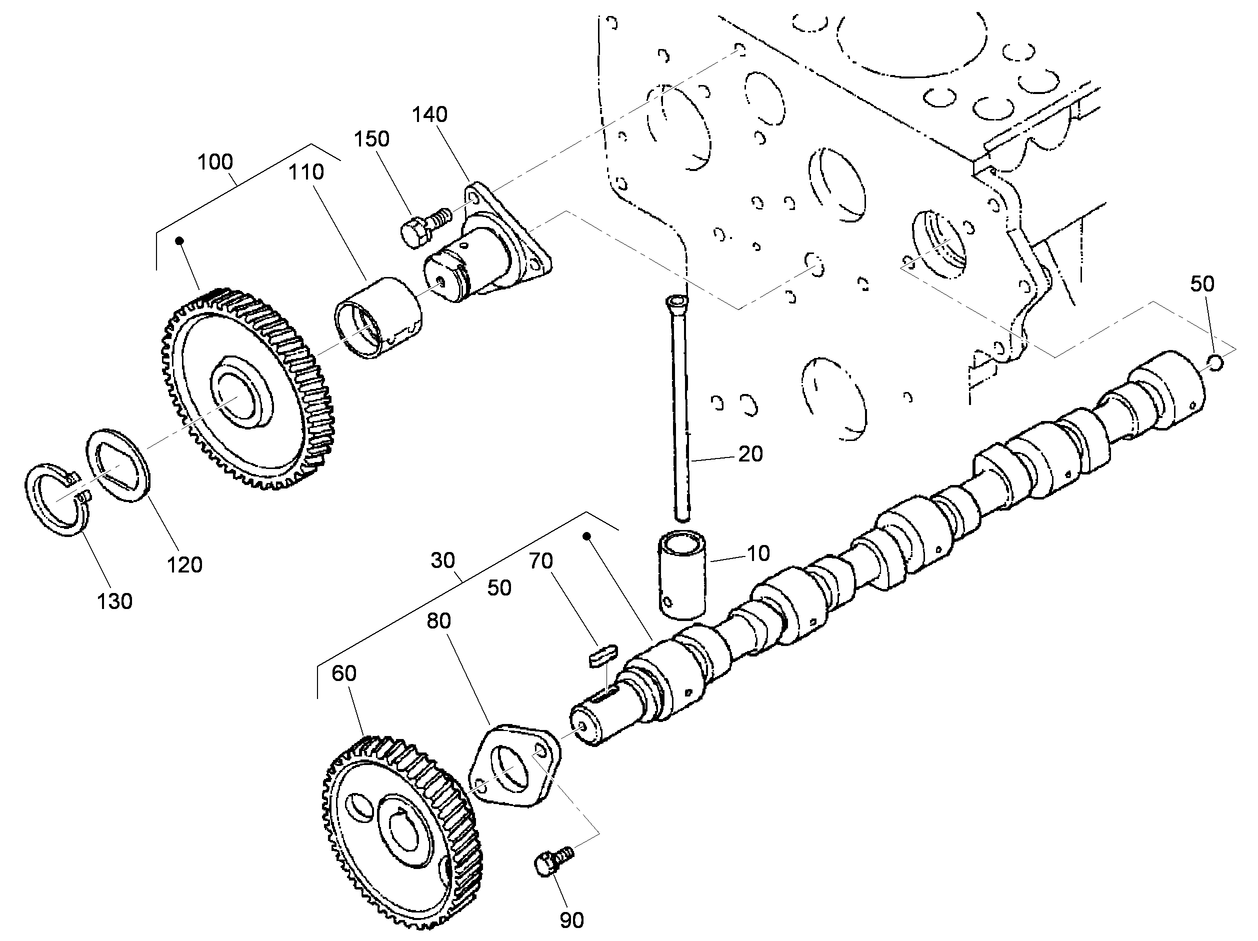 Cam Shaft and Idle Gear Assembly
