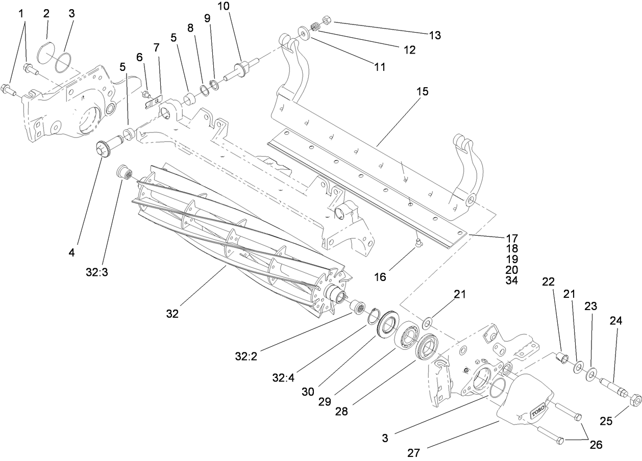 Reel and Bedbar Assembly