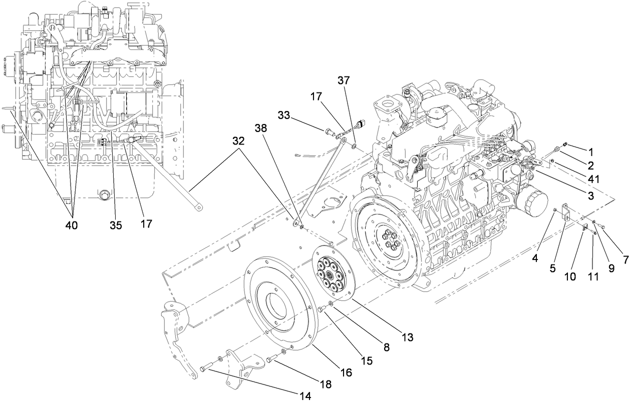 Flywheel and Throttle Assembly