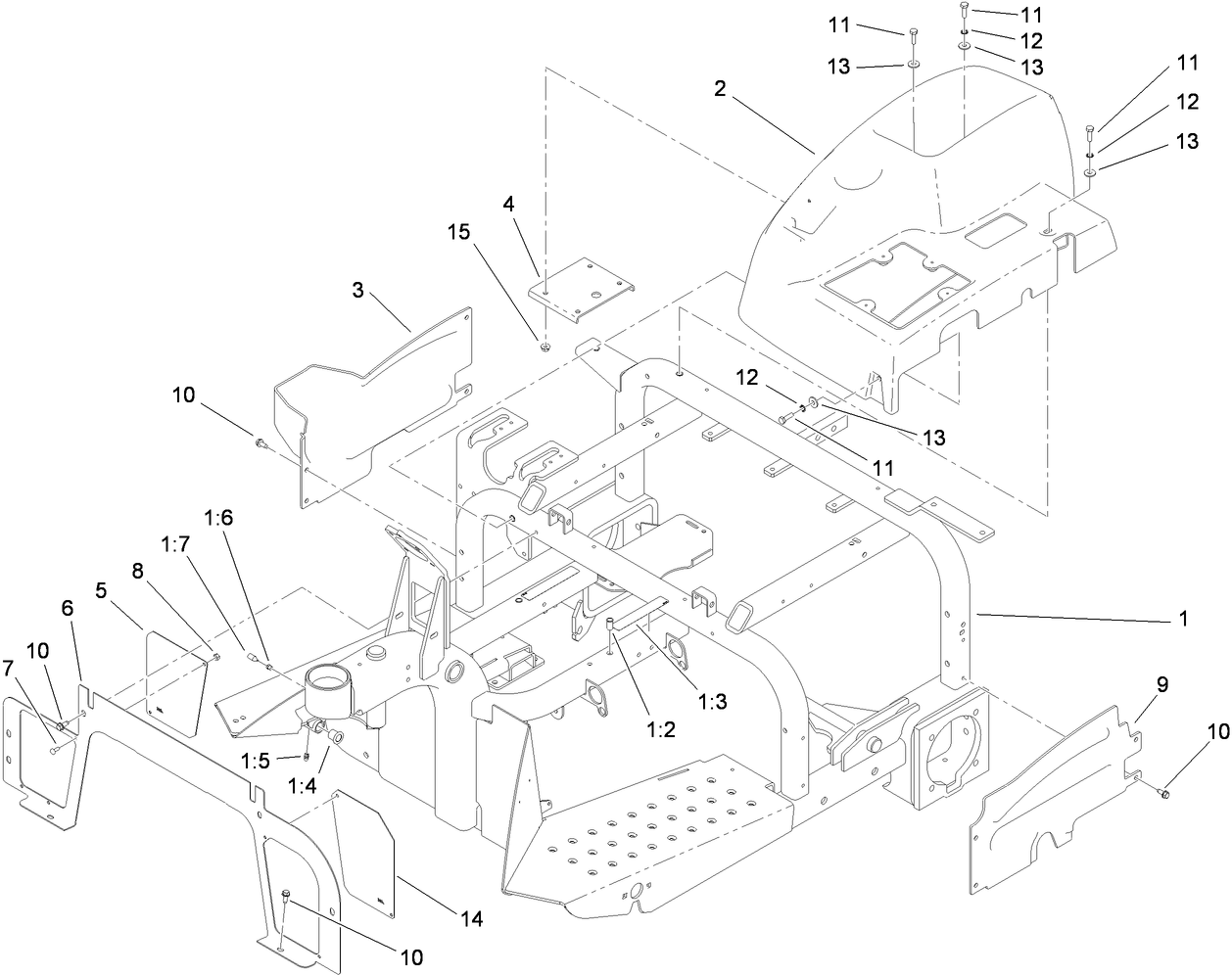 Frame and Console Assembly