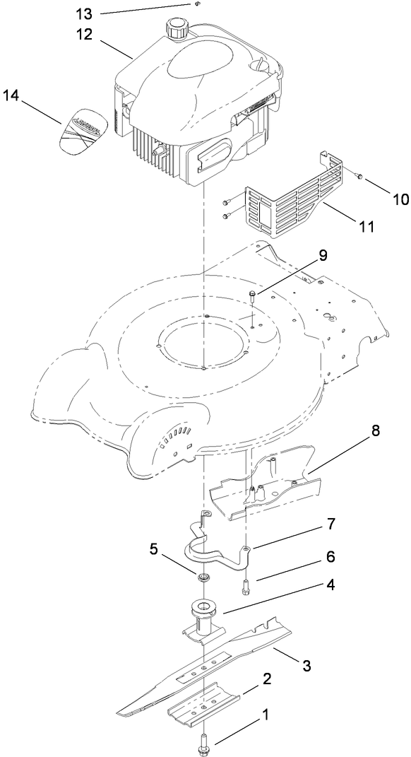 Engine and Blade Assembly