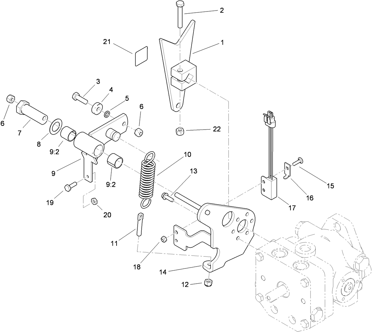 Pump Control Lever Assembly