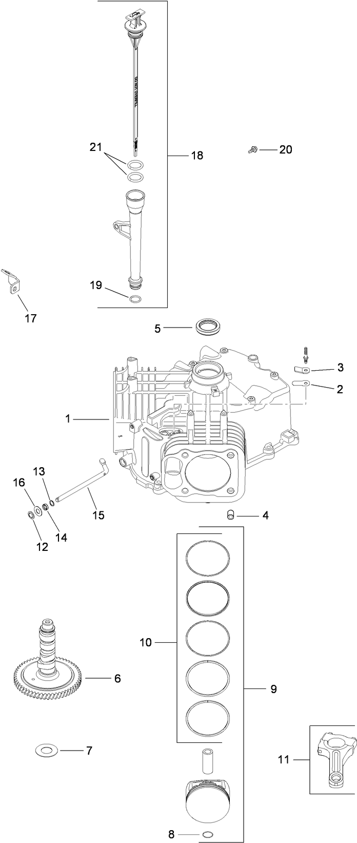Crankcase Assembly  Kohler SV820-0015