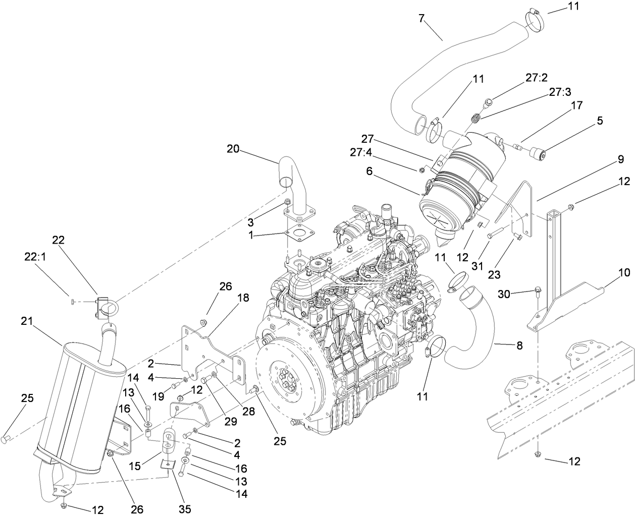 Engine Intake and Exhaust Assembly