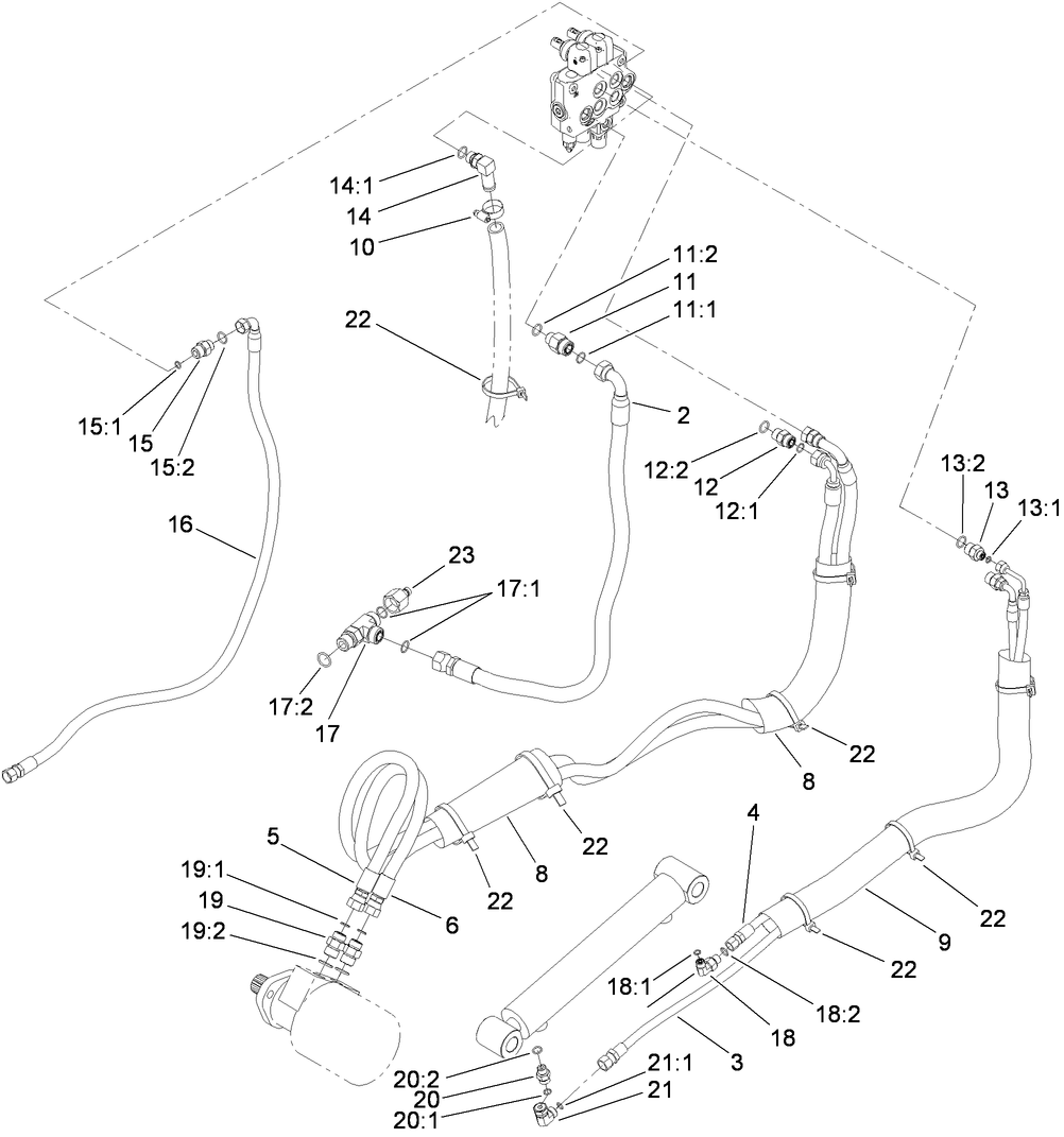 Hydraulic Hose Routing Assembly