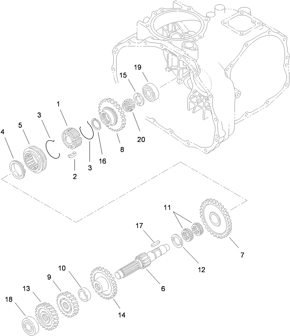 Reduction Shaft Assembly Transaxle Assembly No. 115-7783