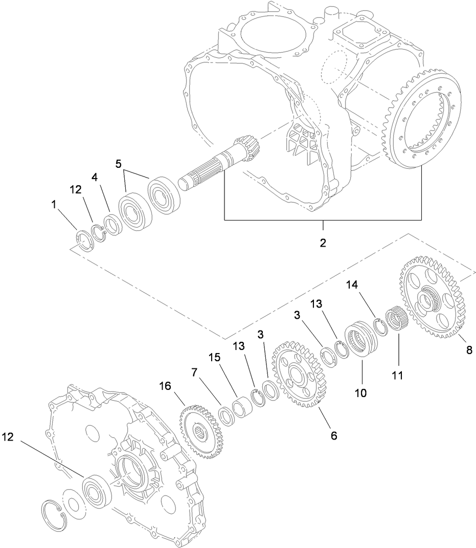 Countershaft Assembly 4 Wheel Drive Transaxle Assembly No. 115-2175