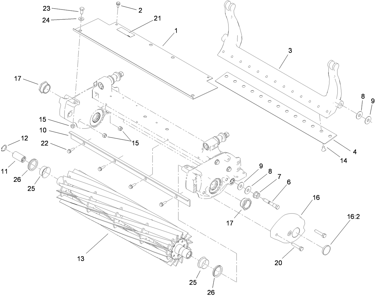 Bedbar and Reel Assembly