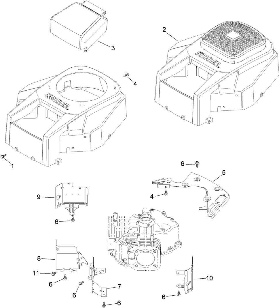 Blower Housing Assembly  Kohler SV820-0015
