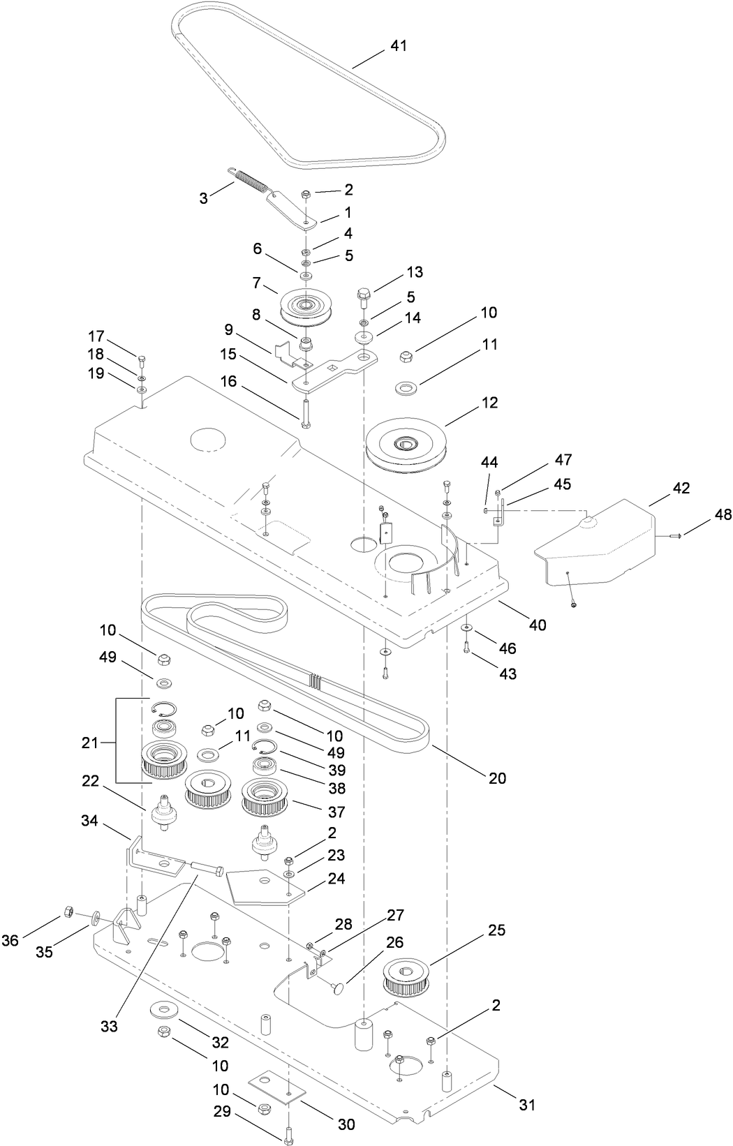 Cutting Pan and Drive System Assembly