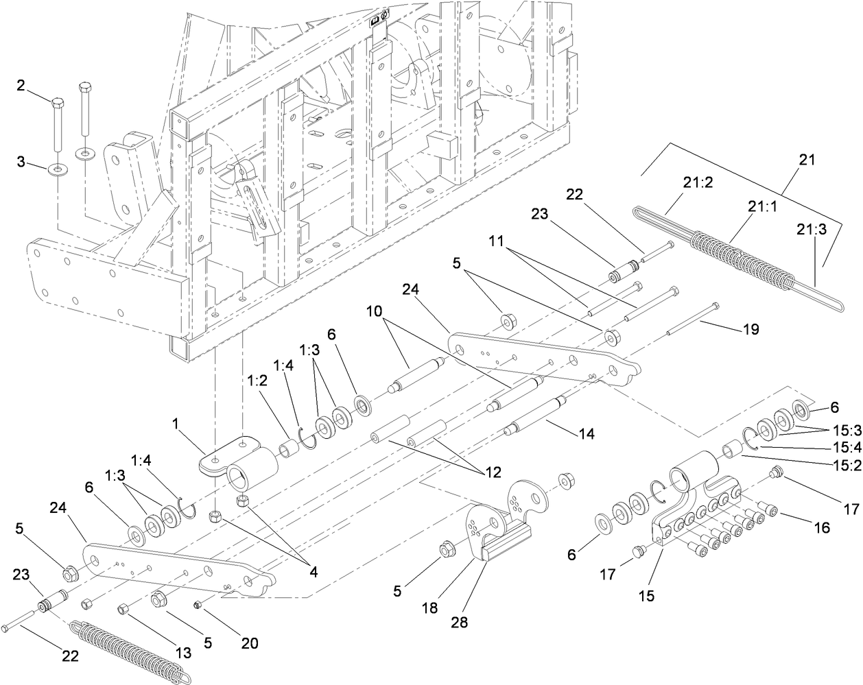 Lower Arm and Hinge Assembly