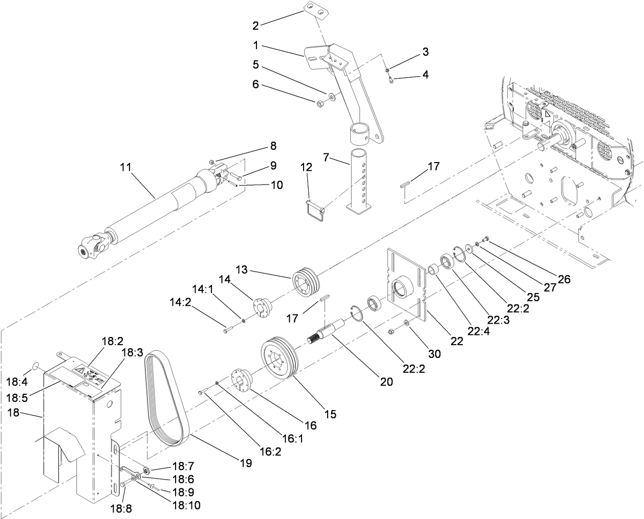 Drive Shaft and Belt Assembly