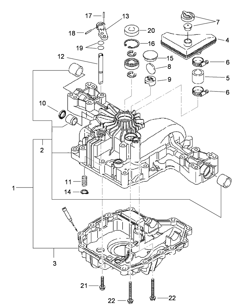Transaxle Case Assembly Transmission Assembly No. 114-3155