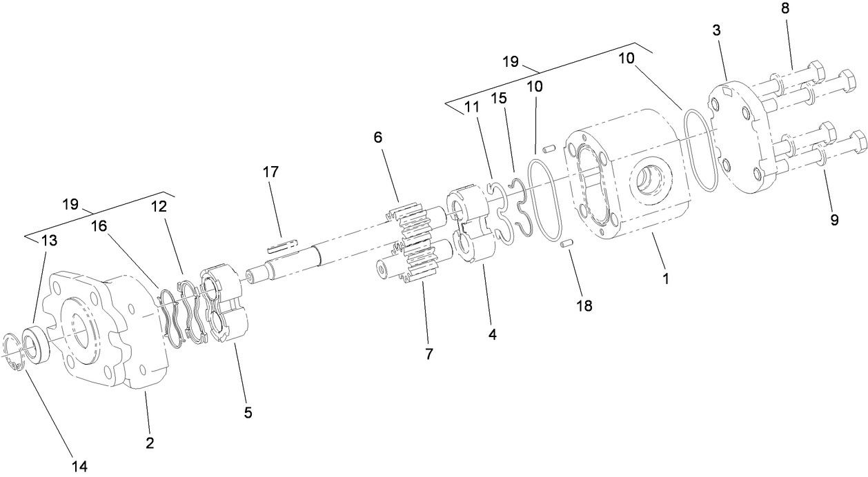 Hydraulic Gear Pump Assembly No. 112-2983