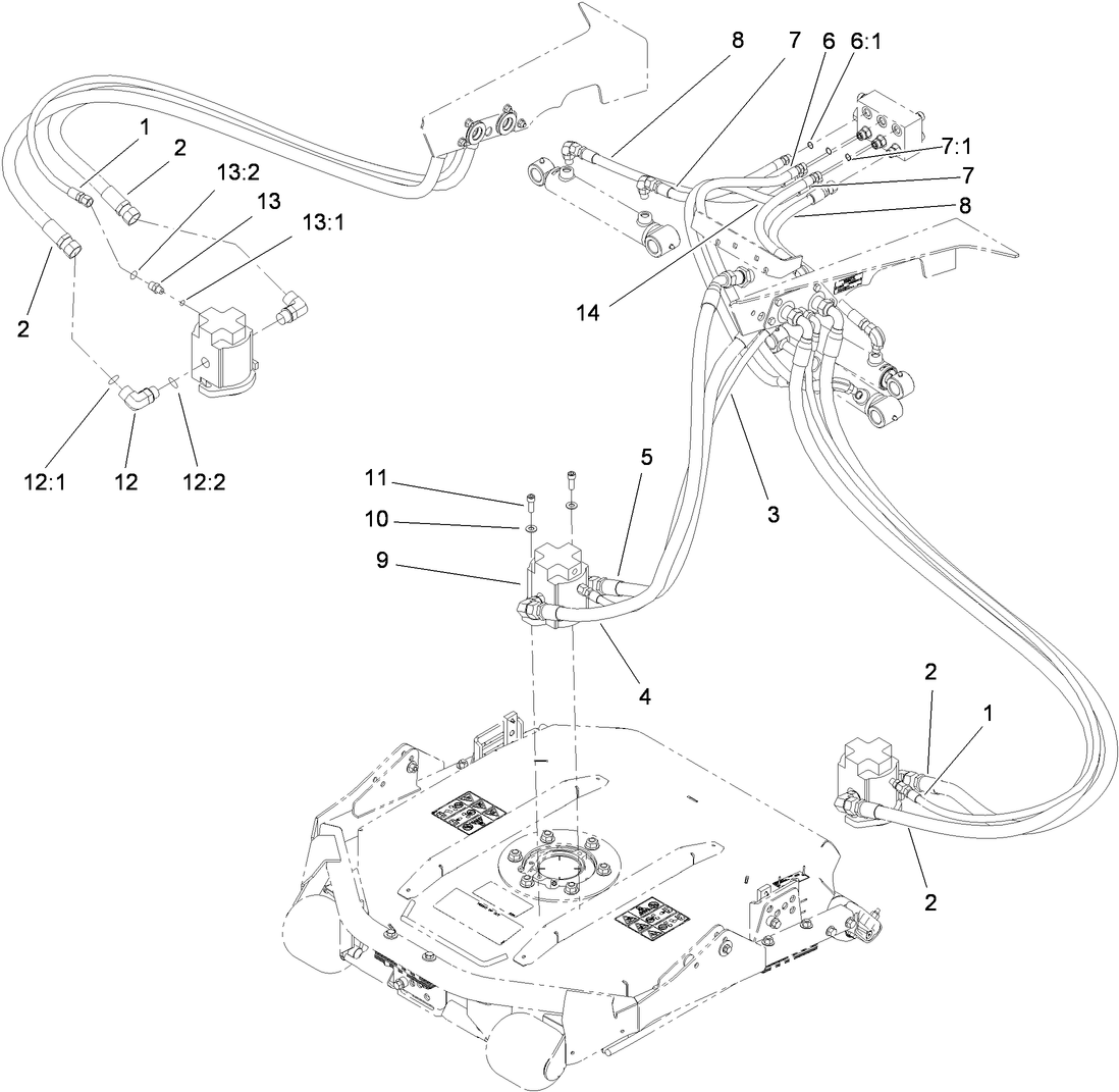 No. 1, 4 and 5 Hose Installation Assembly