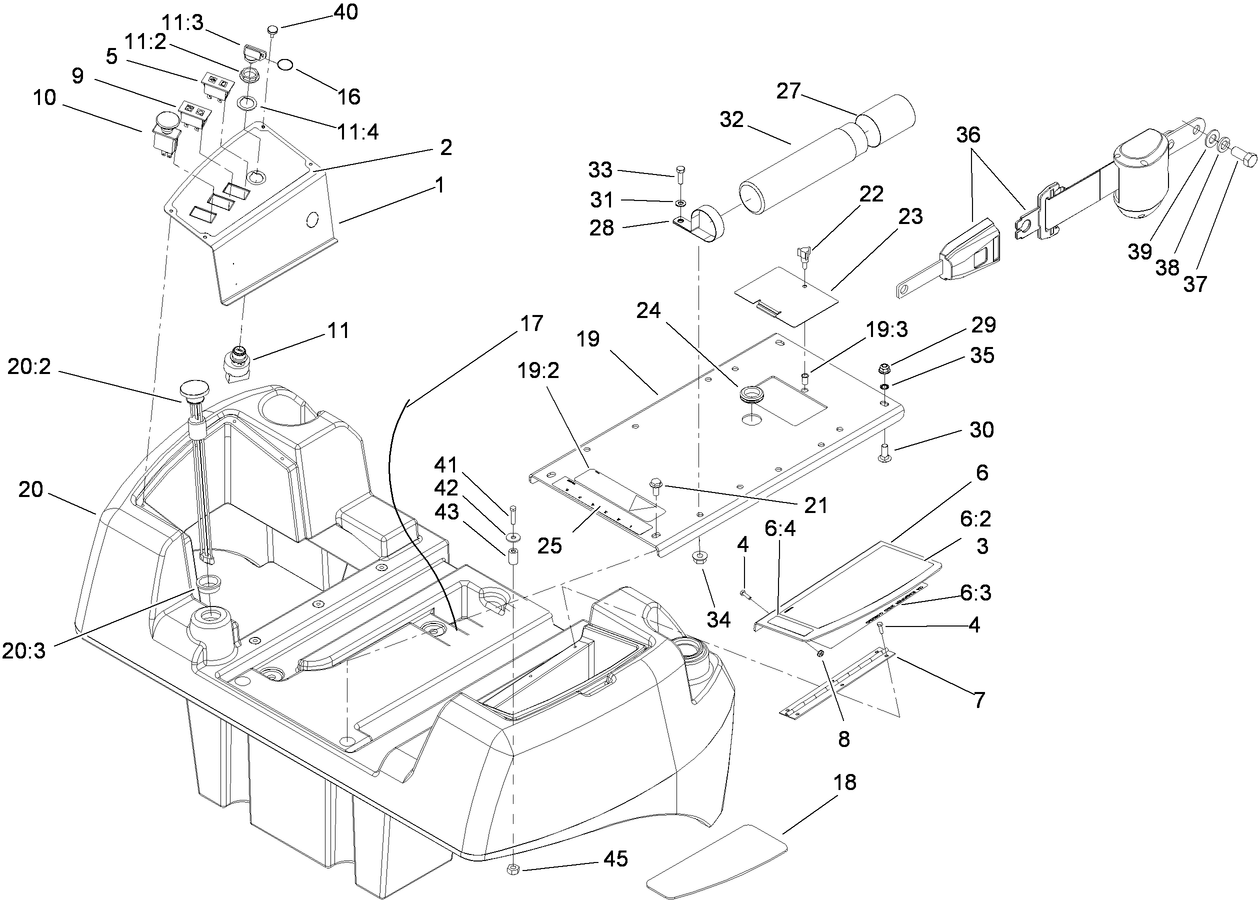 Fuel Tank and Control Panel Assembly