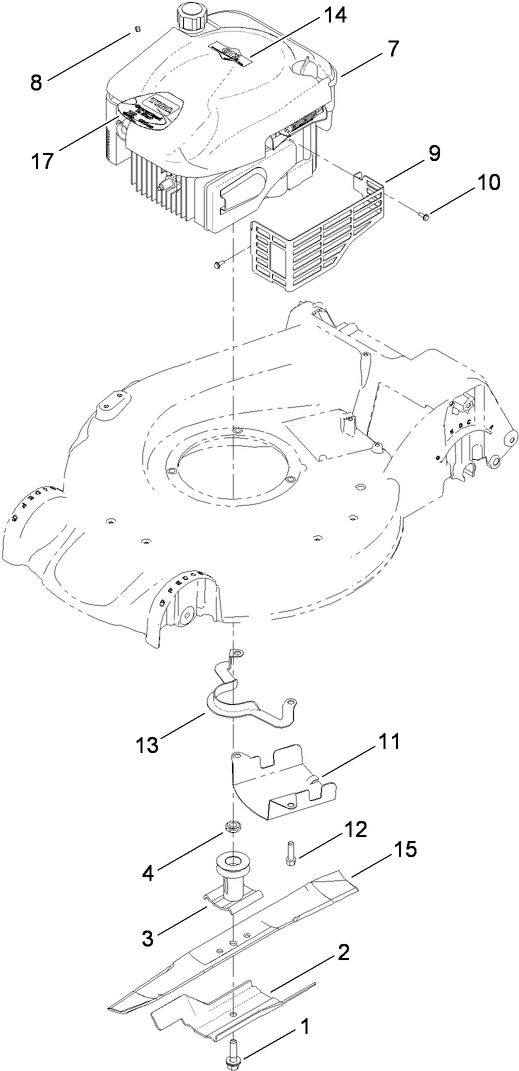 Engine and Blade Assembly