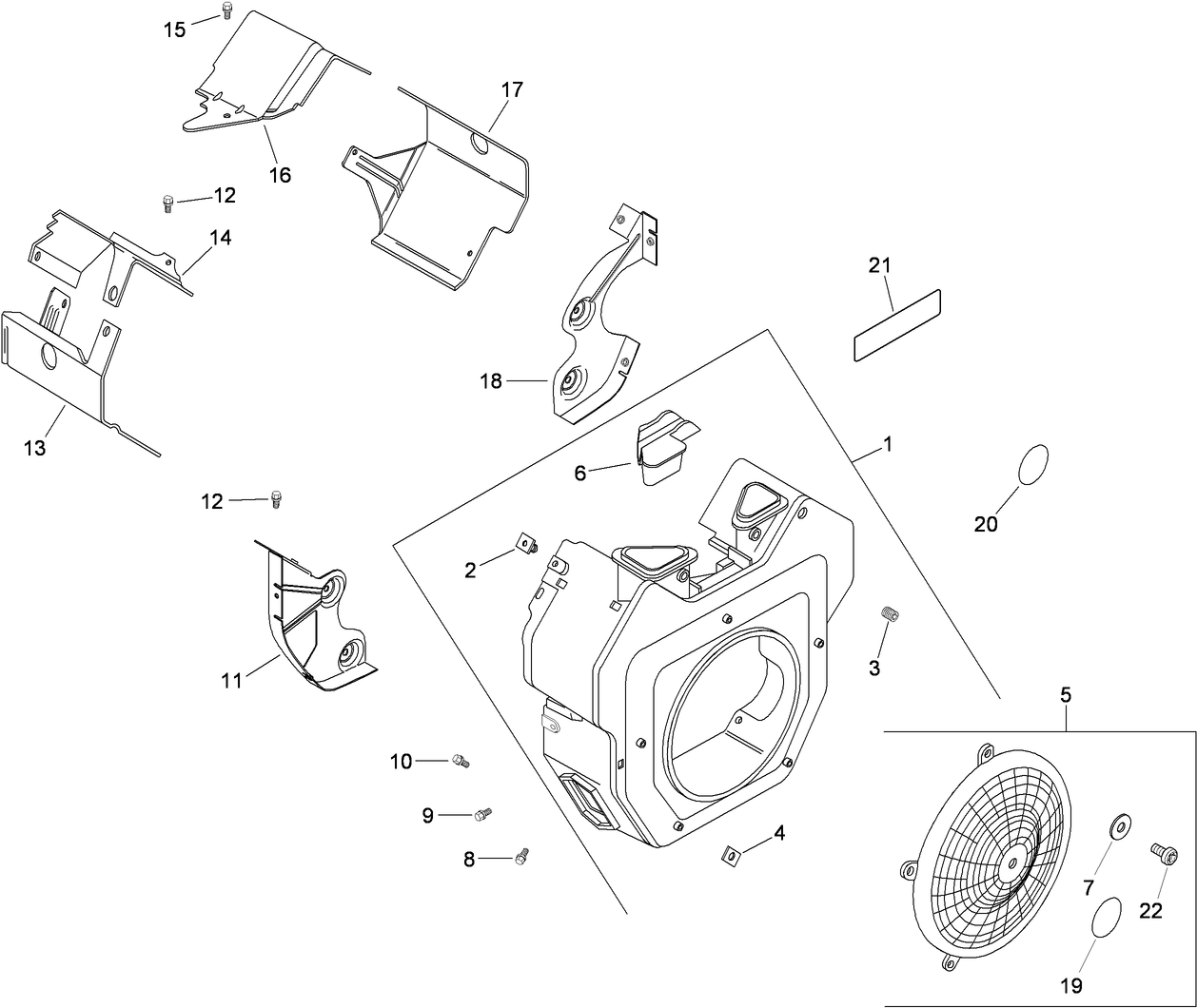 Blower Housing Assembly Kohler CH23S-76549