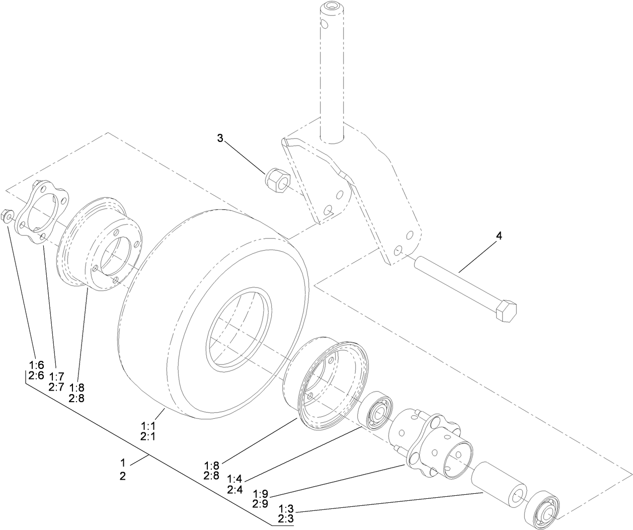 Optional Foam Filled Caster Wheel Assembly