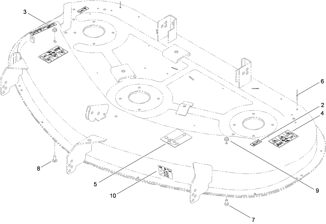 50 Inch Deck and Decal Assembly No. 117-1291