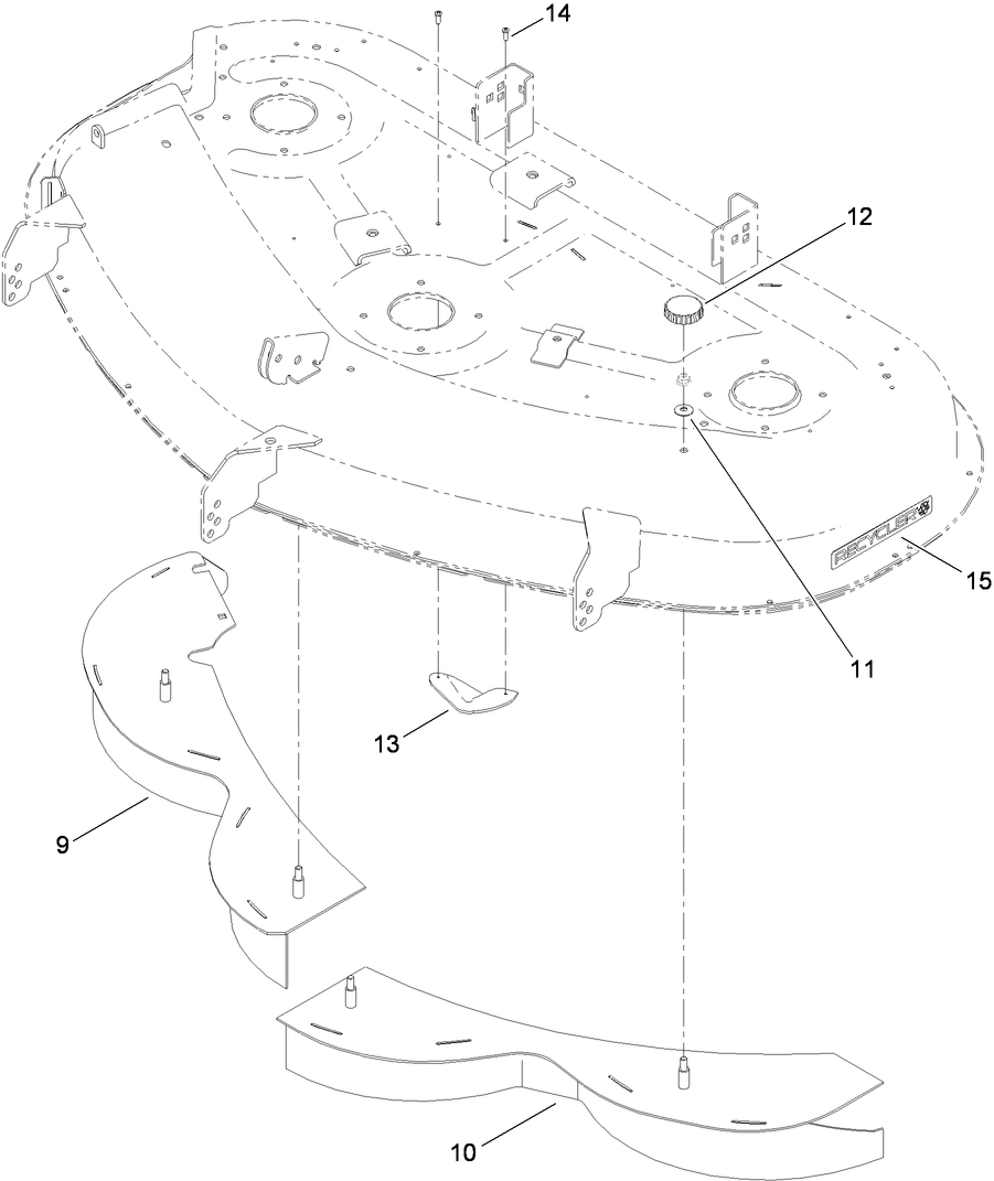 50 Inch Deck Baffle Assembly