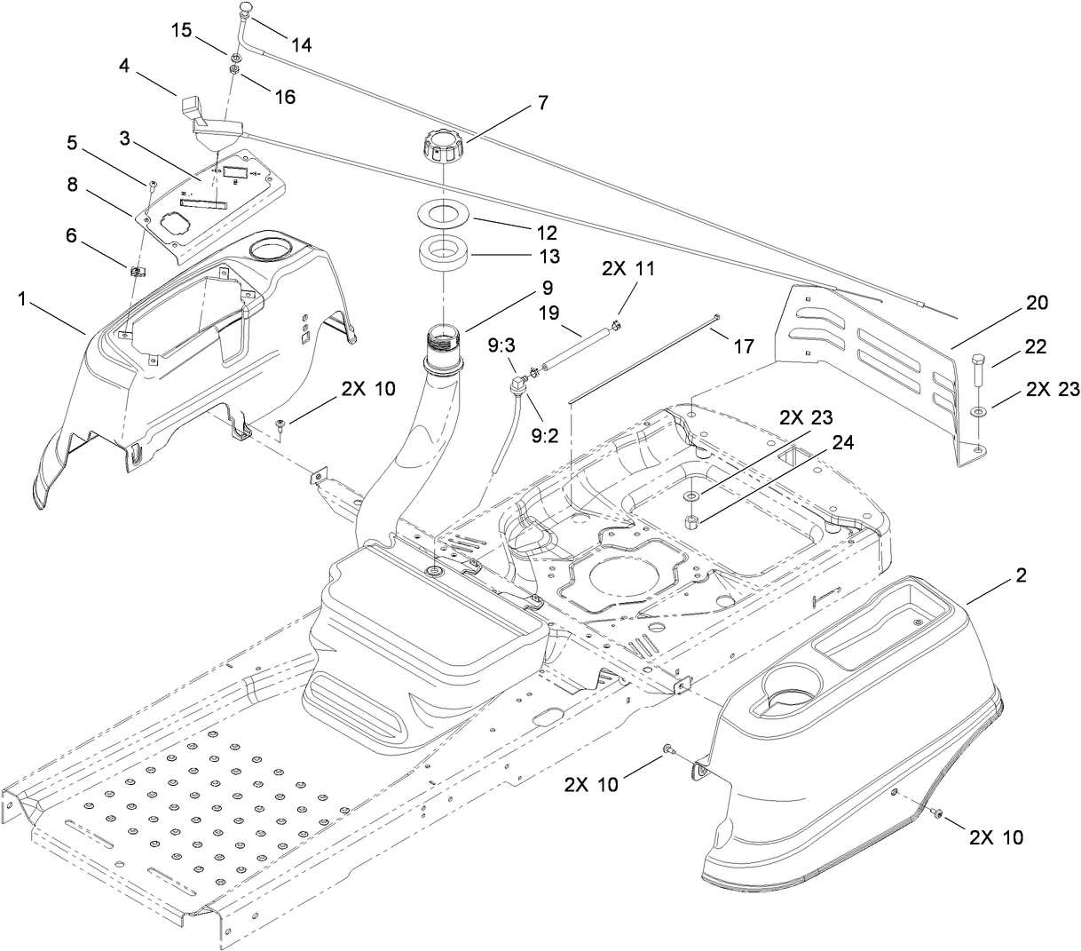 Fuel Delivery and Body Styling Assembly