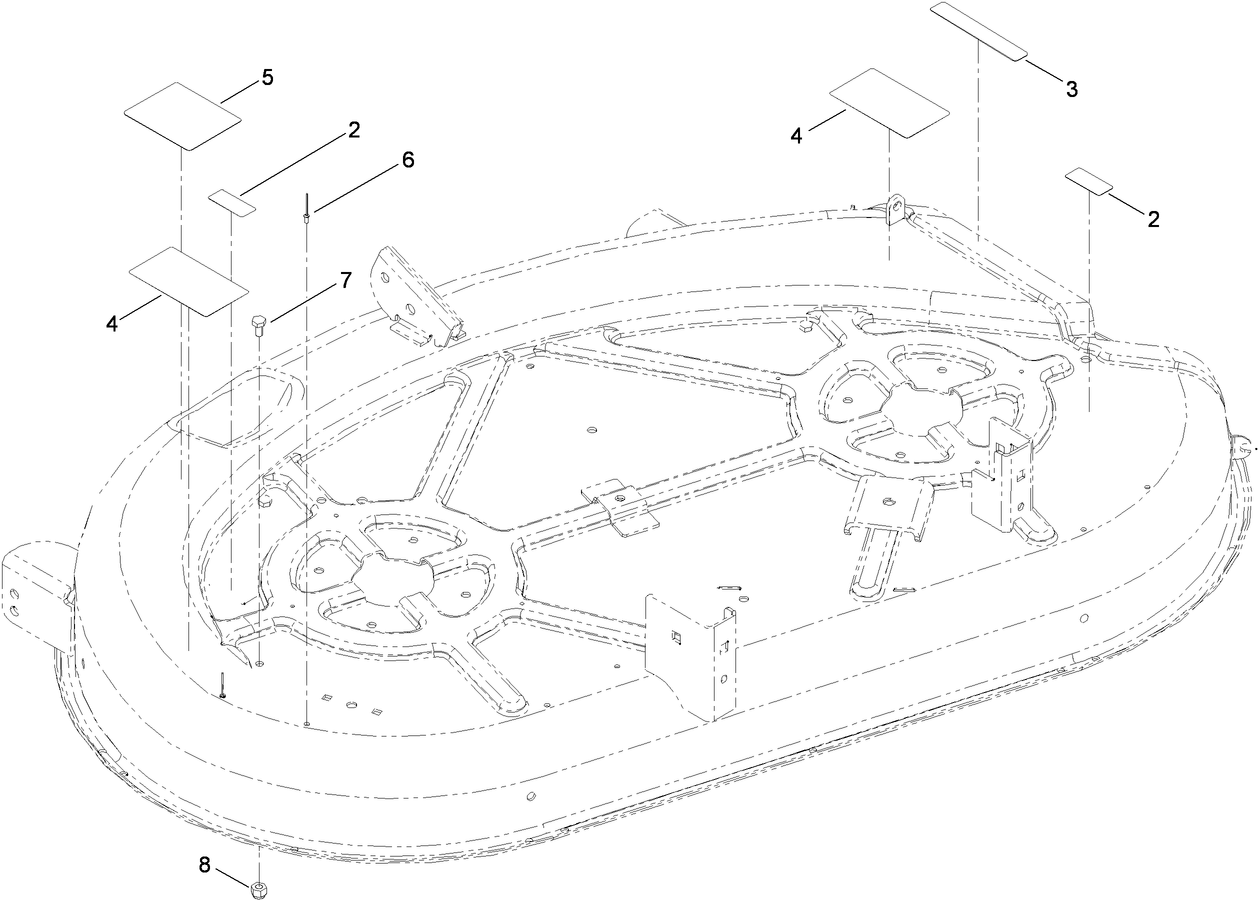 42 Inch Deck and Decal Assembly No. 117-1290